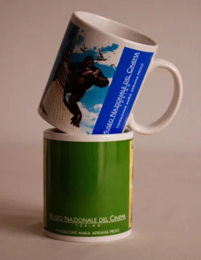 Tazze personalizzabili con stampe o loghi, realizzate per il Museo Nazionale del Cinema di Torino